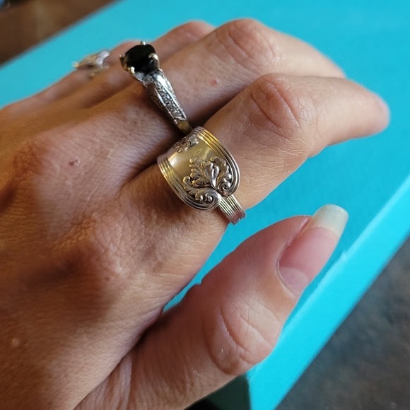 1895 Tiffany & Company Colonial Ivy Spoon Ring in Sterling Silver #40 - Picture 3 of 14